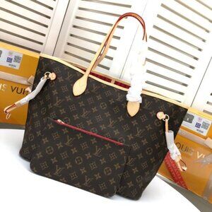 Louis Vuitton NEVERFULL MM Monogram Cherry with Pouch